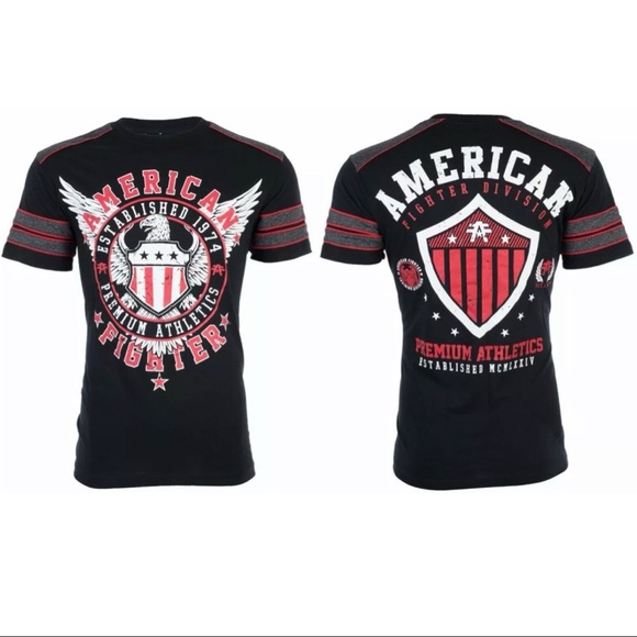 American Fighter Other - AMERICAN FIGHTER Excelsior Black Athletic Fit Mens Crewneck T-shirt L-3XL NWT